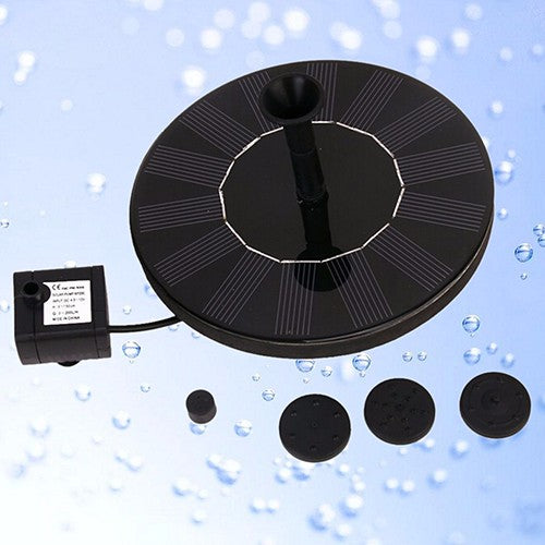 REEVALUATENICATED Solar Fountain Pump Outdoor Bird Bath Garden Water Feature