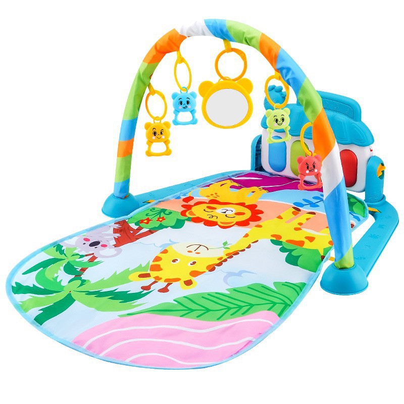 REEVALUATENICATED Baby Play Gym Mat with Piano & Musical Activity Toys